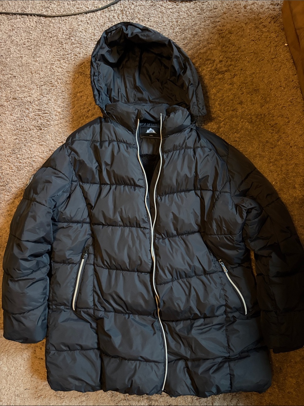 Women's Black Hooded Puffer Coat - Amazon